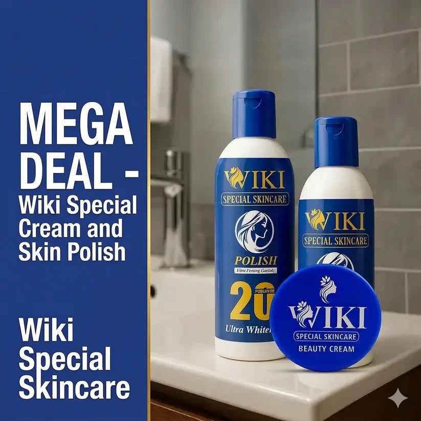 Wiki Special Skincare Mega Deal featuring Skin Polish and Beauty Cream product bundle.