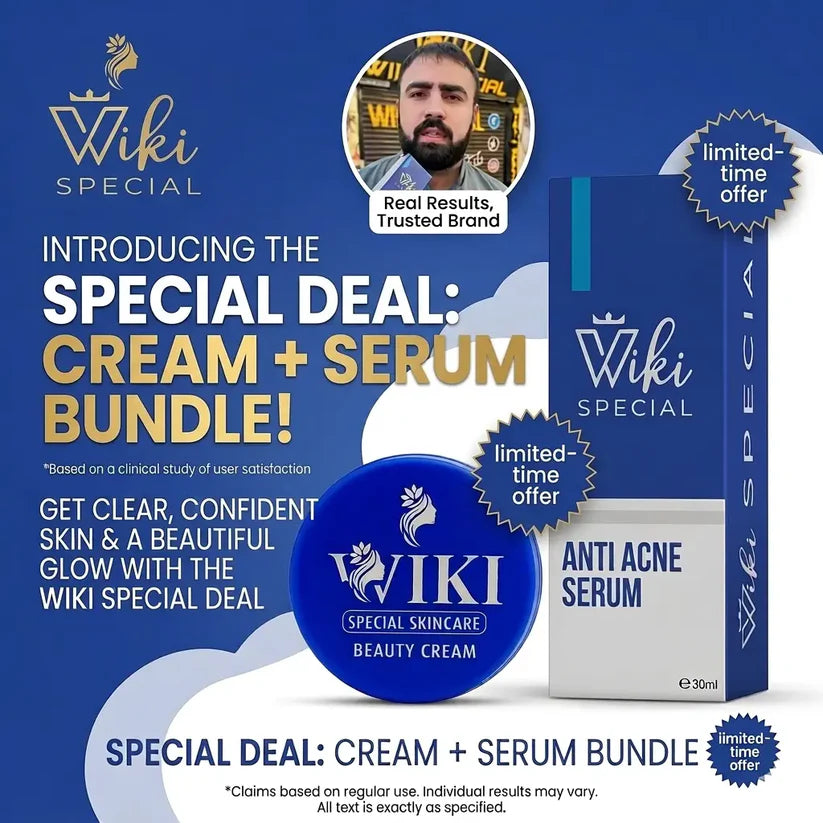Wiki Special Deal: Anti Acne Serum and Beauty Cream skincare bundle offer.