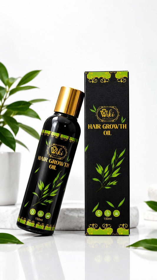 Wiki Special 150ml hair growth oil bottle and box